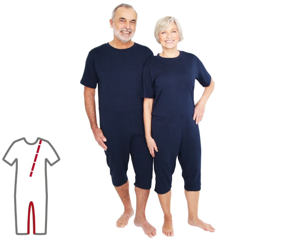 ActivePro Pflegeoverall relax kurz Bein- und Rücken-RV