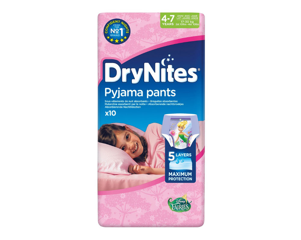 DryNites Pyjama Pants Girl 4-7 Jahre | 3 x 10 Stück – Ansicht 2