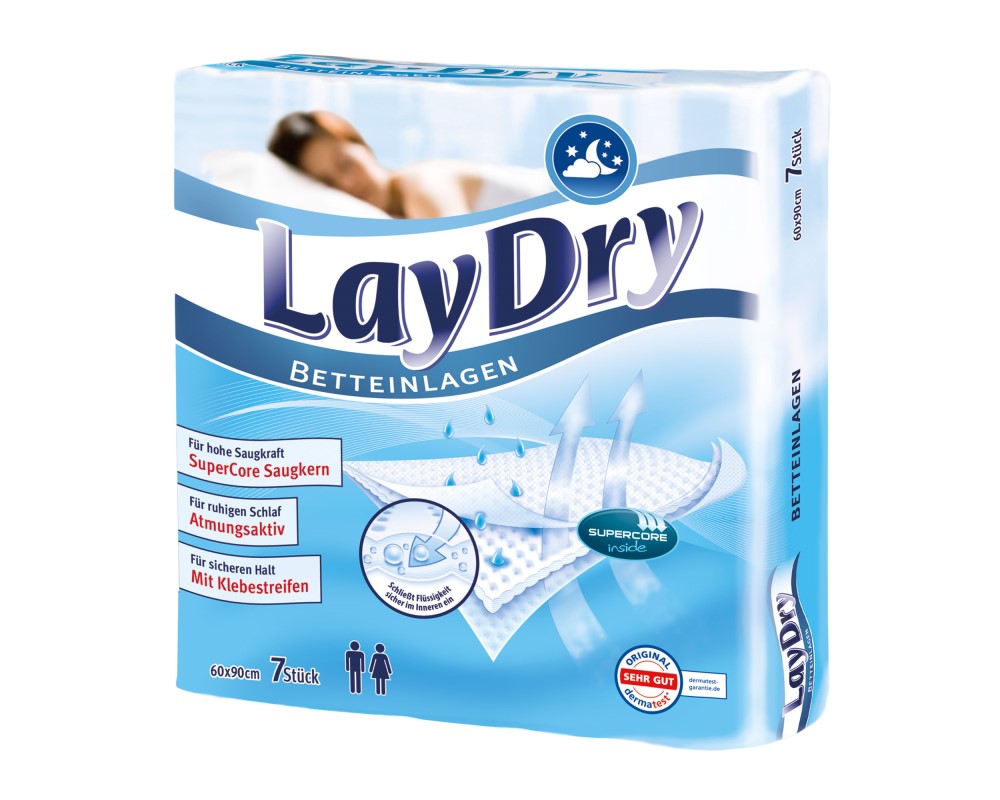 LayDry Betteinlagen mit Klebestreifen
