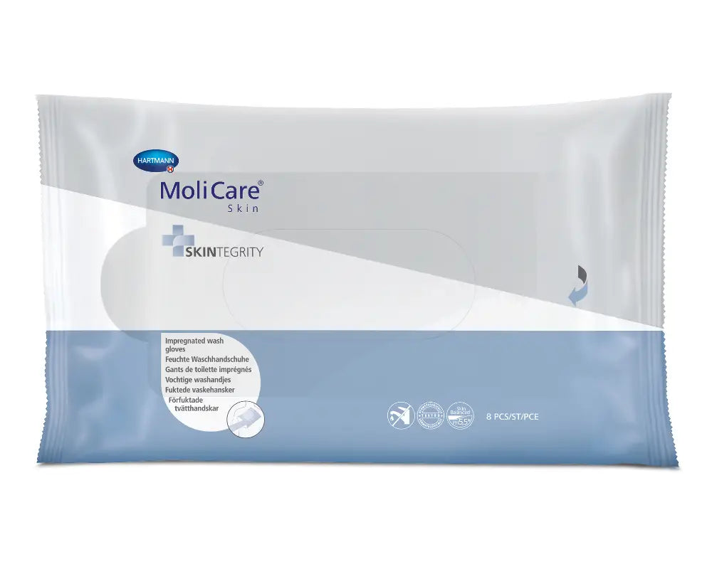 MoliCare Skin Feuchte Waschhandschuhe 8 Stück – Ansicht 2