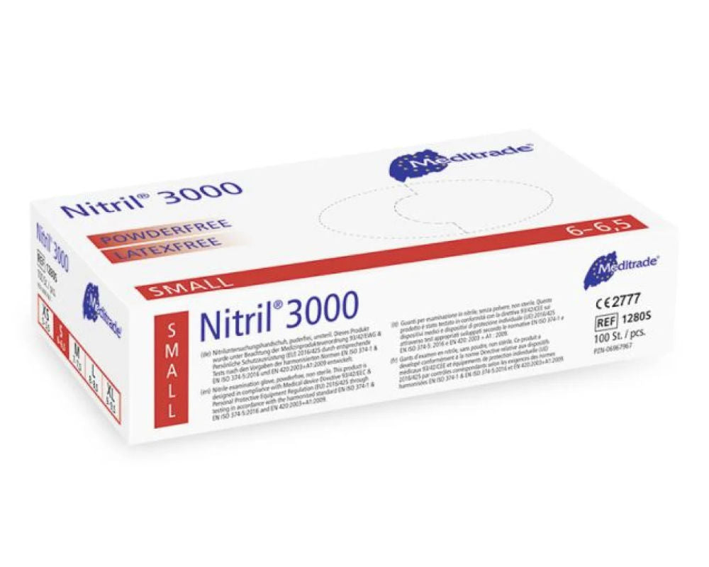 Meditrade Nitril 3000 Nitrilhandschuhe weiss